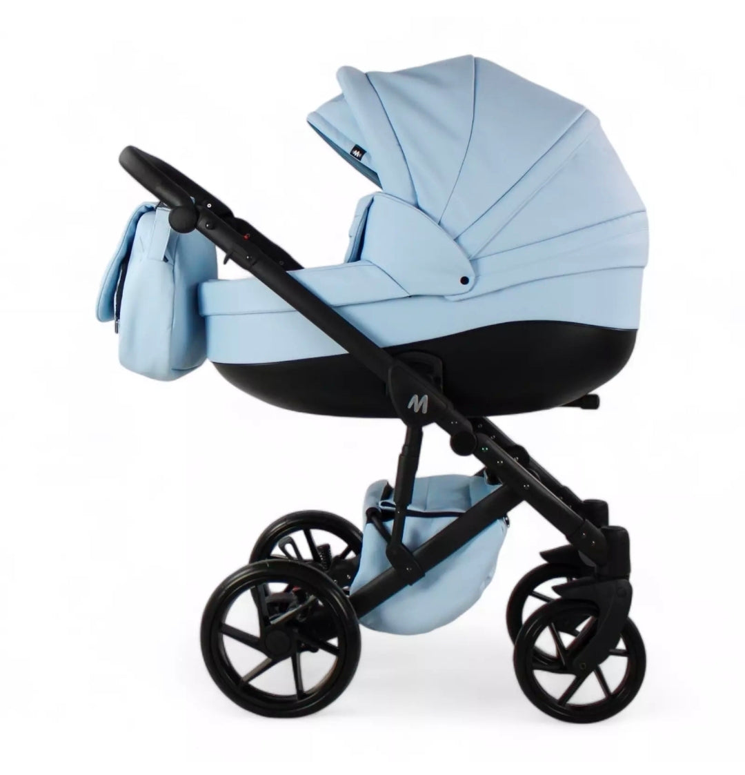 MOMMO AAA Kinderwagen 3in1 Öko-Leder – Cosmo I-Size-Sitz