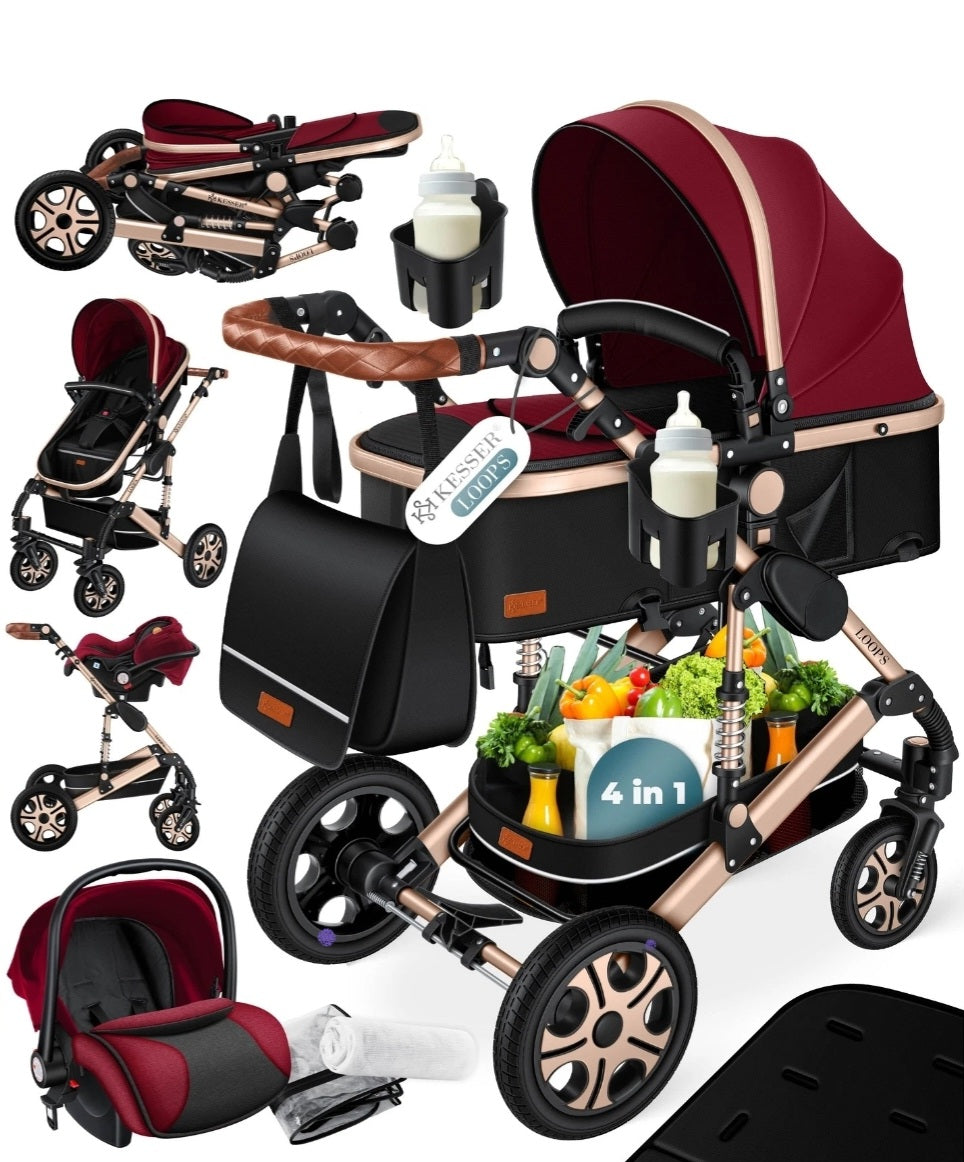 KESSER® Loops 3 in 1 Kombikinderwagen Komplett-Set