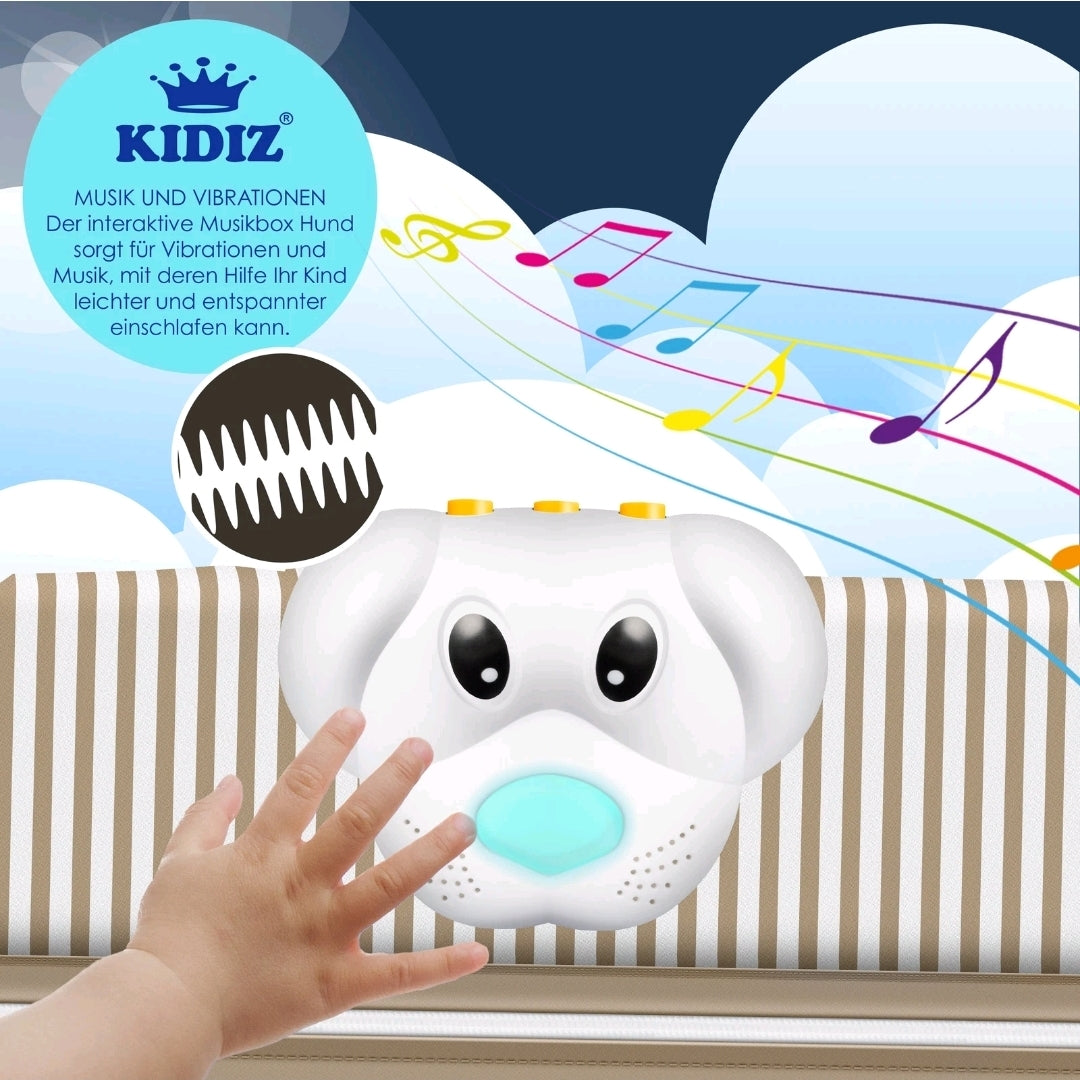 Kidiz® 4 in 1 baby bed travel cot with changing mat mosquito net