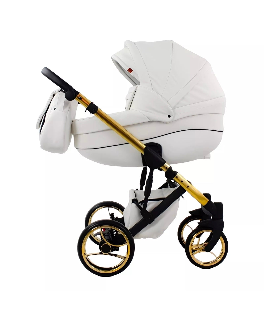 MOMMO AAA Kinderwagen 3in1 Öko-Leder – Cosmo I-Size-Sitz