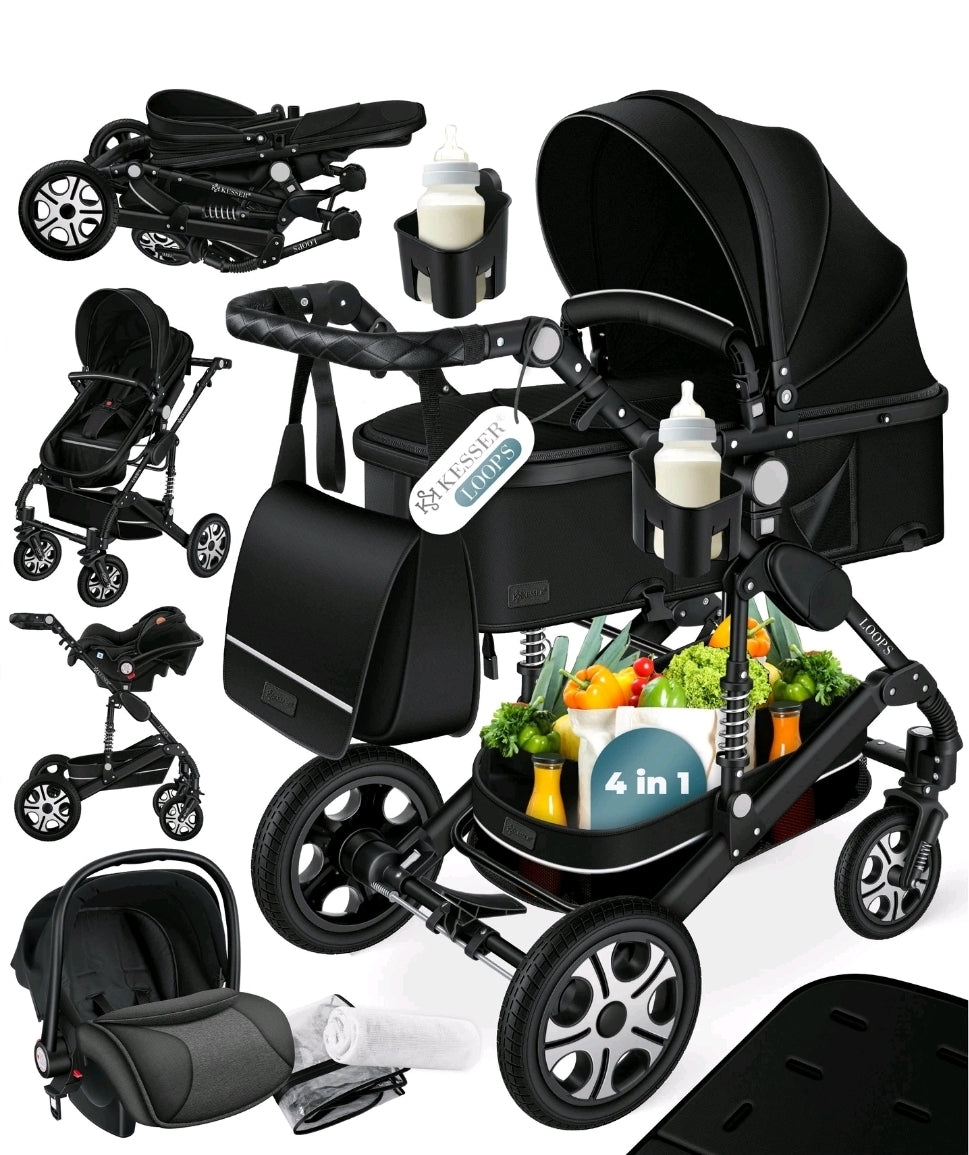 KESSER® Loops 3 in 1 Kombikinderwagen Komplett-Set