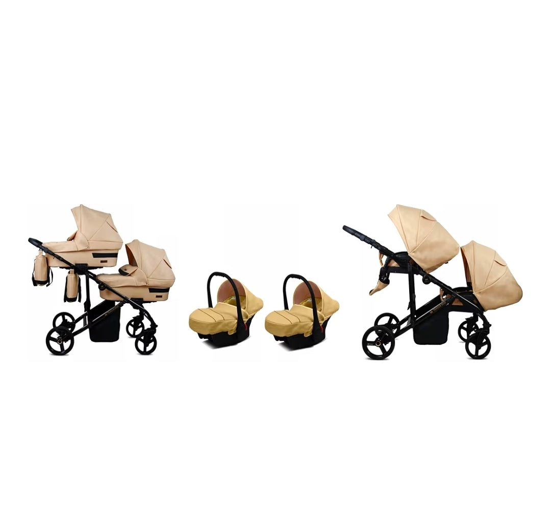 Trailux Duo 3-in-1 Kinderwagen-Set für Zwillinge inkl. Autositz