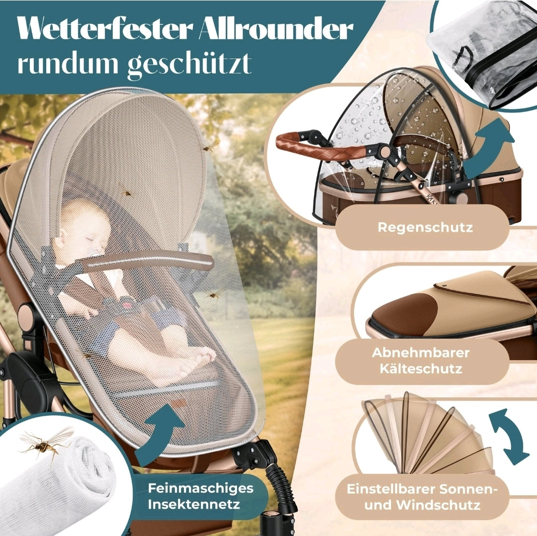 KESSER® Loops 3 in 1 Kombikinderwagen Komplett-Set-Zweite Chance