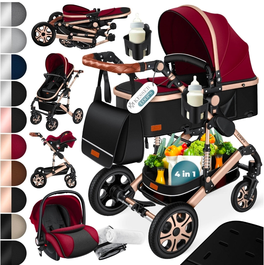 KESSER® Loops 3 in 1 Kombikinderwagen Komplett-Set