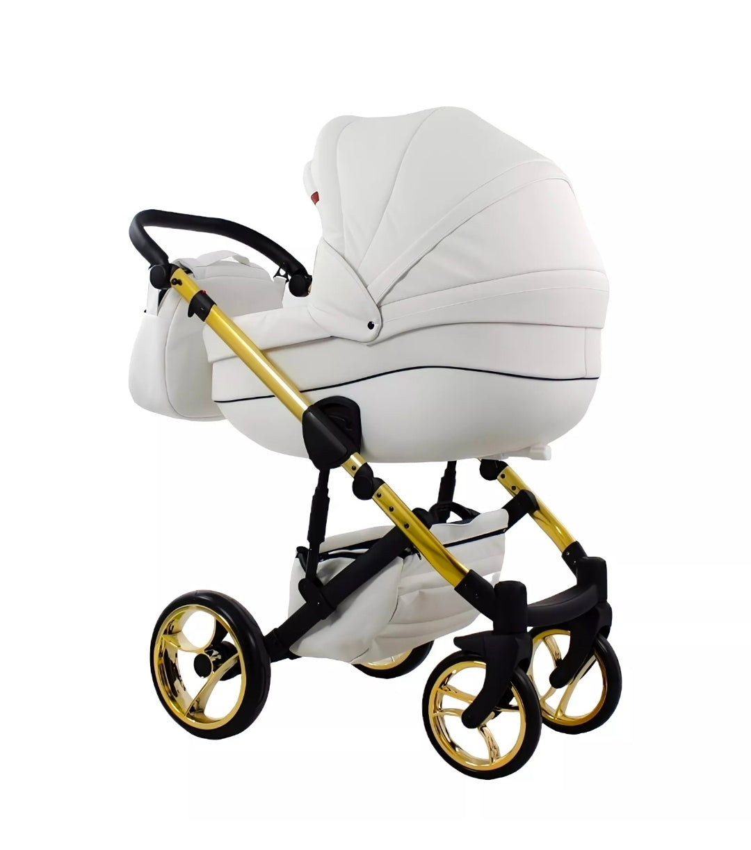 MOMMO AAA Kinderwagen 3in1 Öko-Leder – Cosmo I-Size-Sitz