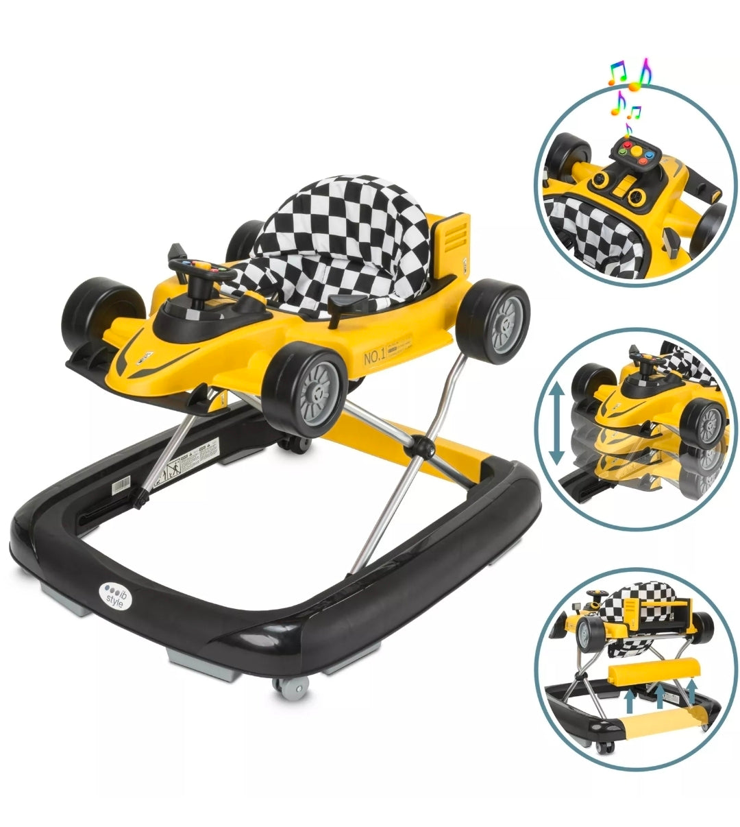 Baby Lauflernwagen Gehfrei Lauflernhilfe auto mit Licht