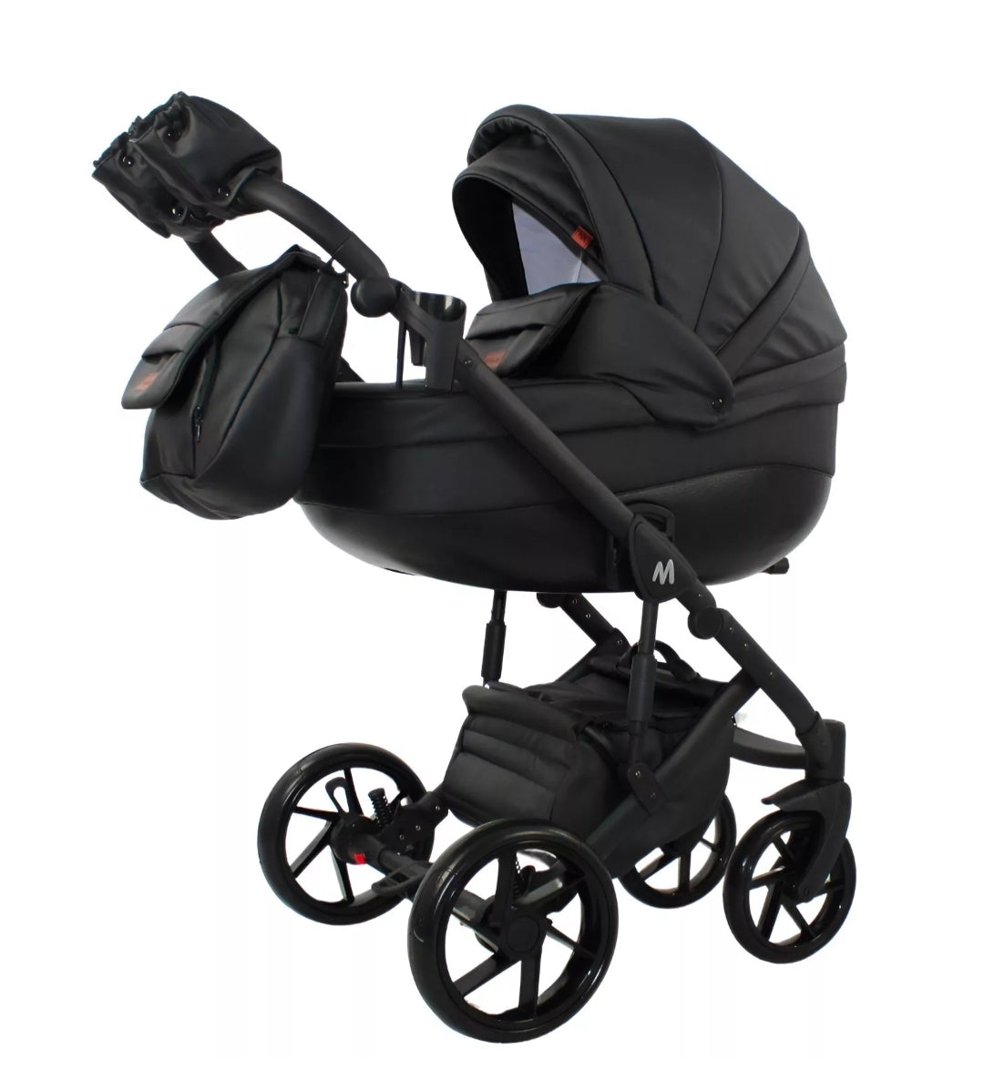 MOMMO AAA Kinderwagen 3in1 Öko-Leder – Cosmo I-Size-Sitz