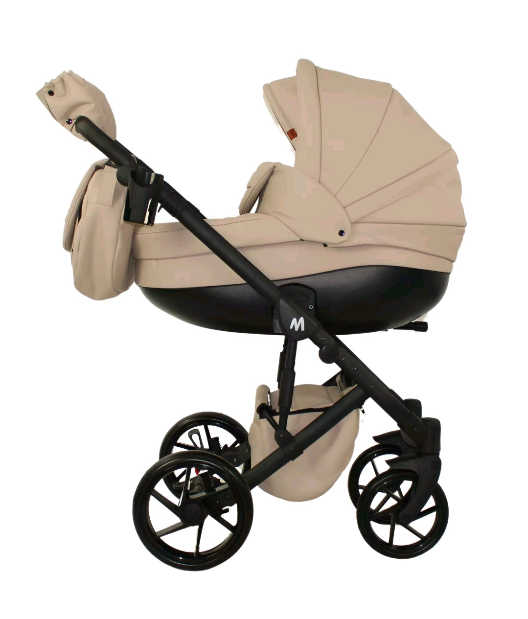 MOMMO AAA Kinderwagen 3in1 Öko-Leder – Cosmo I-Size-Sitz