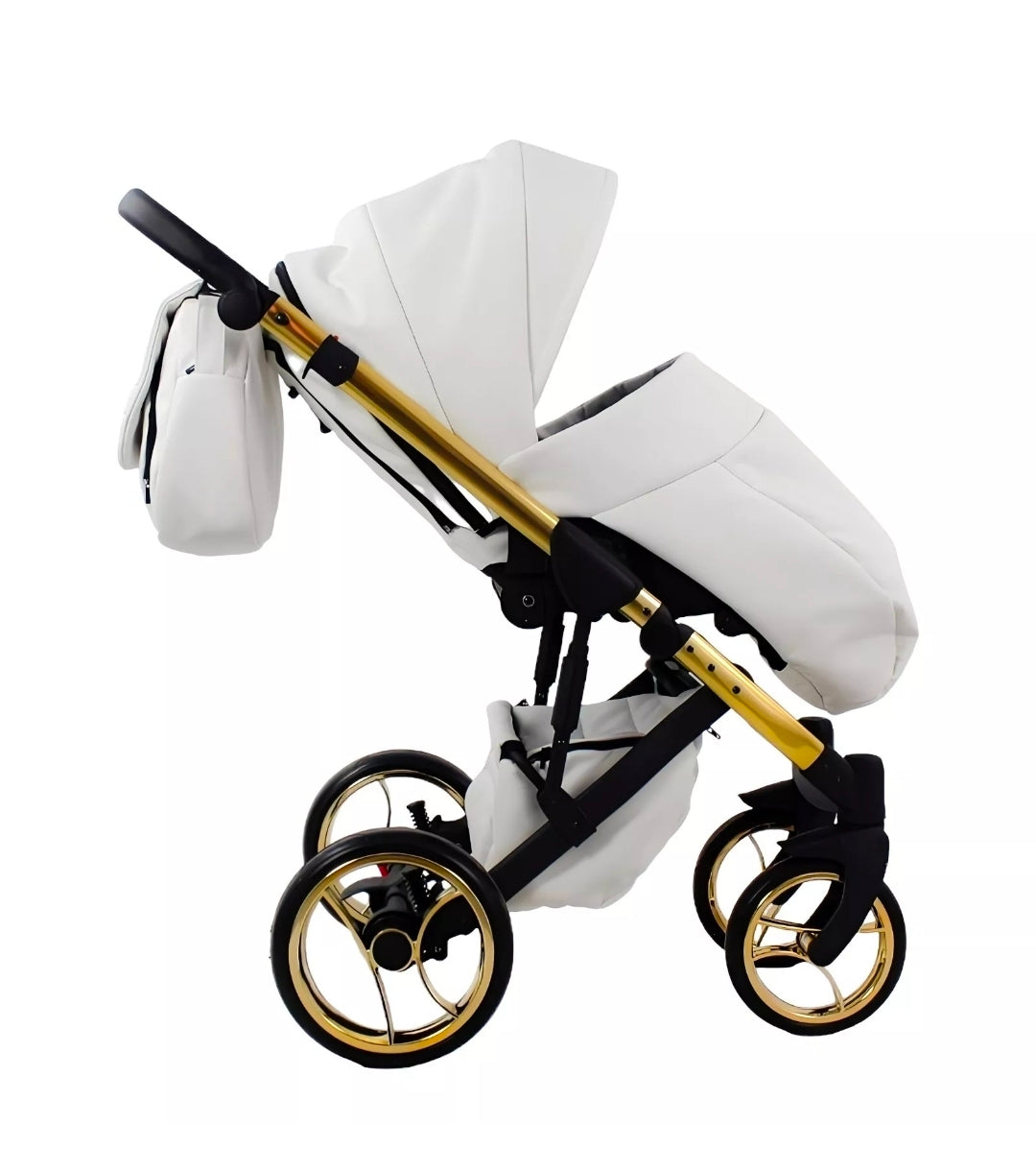 MOMMO AAA Kinderwagen 3in1 Öko-Leder – Cosmo I-Size-Sitz