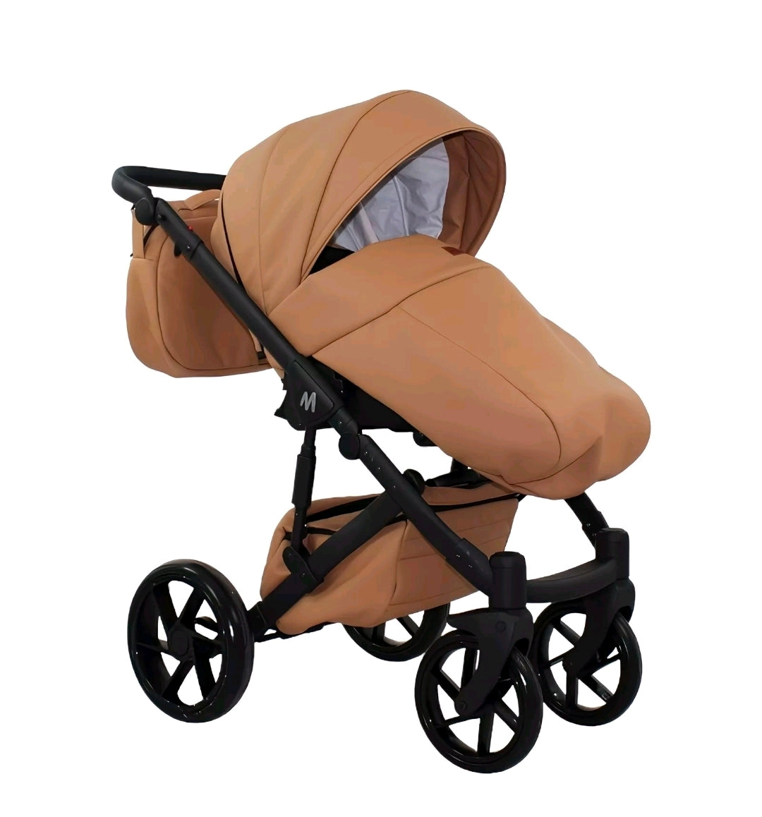 MOMMO AAA Kinderwagen 3in1 Öko-Leder – Cosmo I-Size-Sitz
