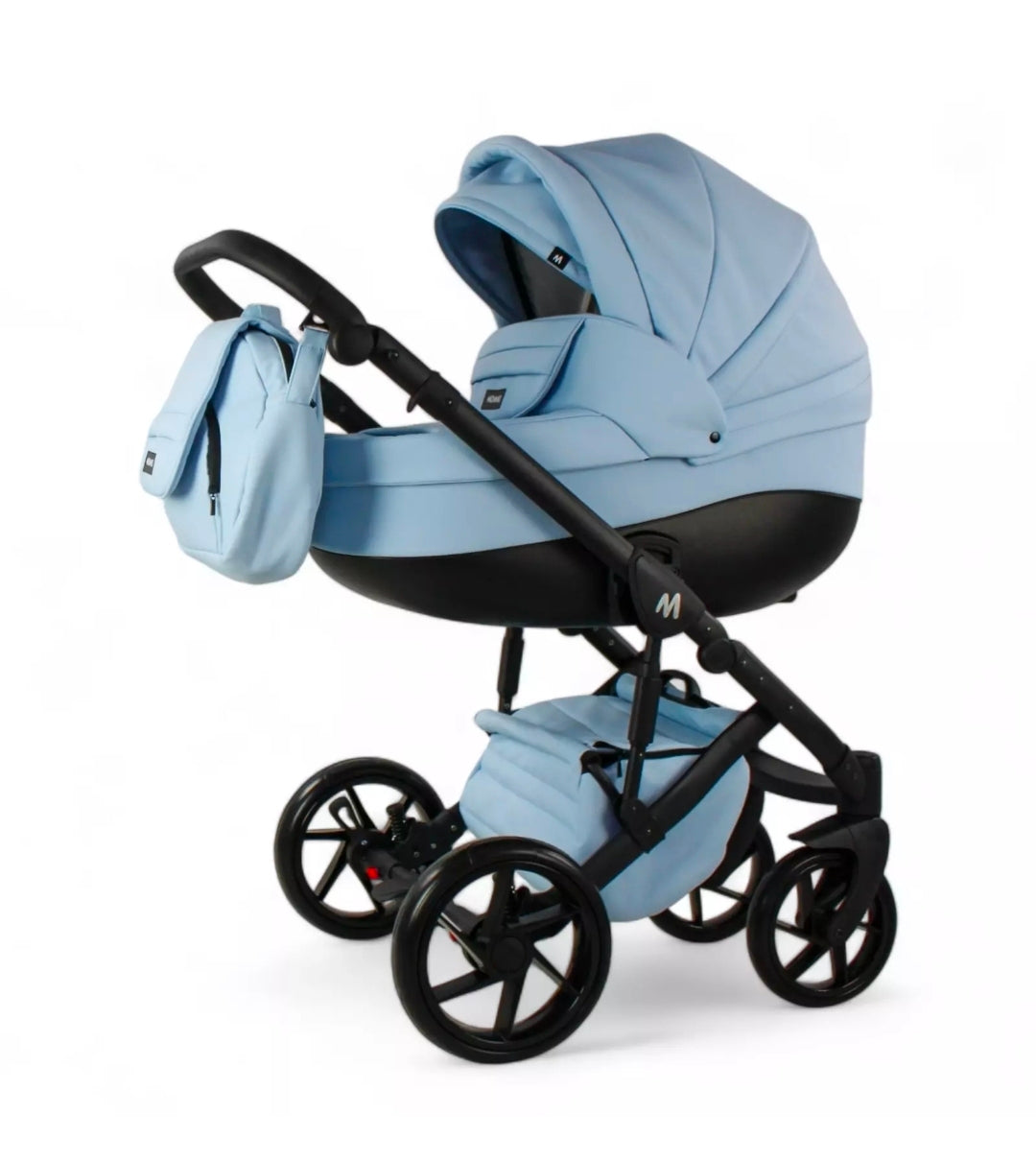 MOMMO AAA Kinderwagen 3in1 Öko-Leder – Cosmo I-Size-Sitz