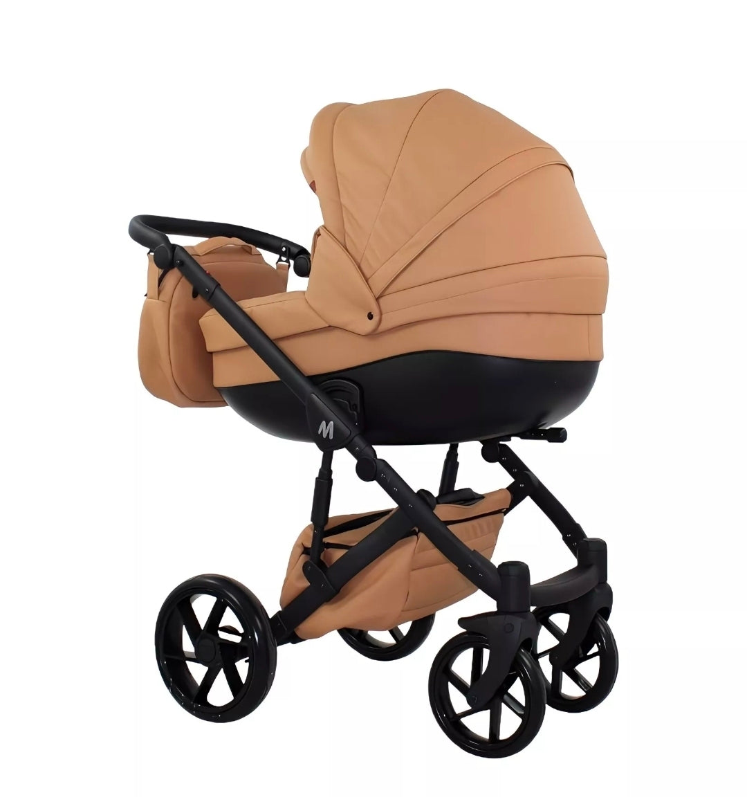 MOMMO AAA Kinderwagen 3in1 Öko-Leder – Cosmo I-Size-Sitz