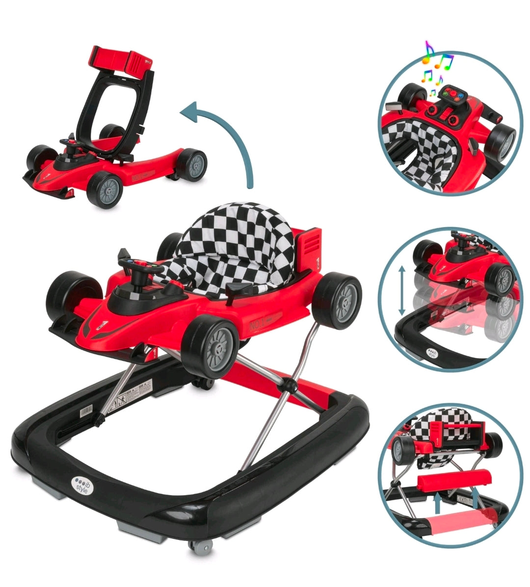 Baby Lauflernwagen Gehfrei Lauflernhilfe auto mit Licht