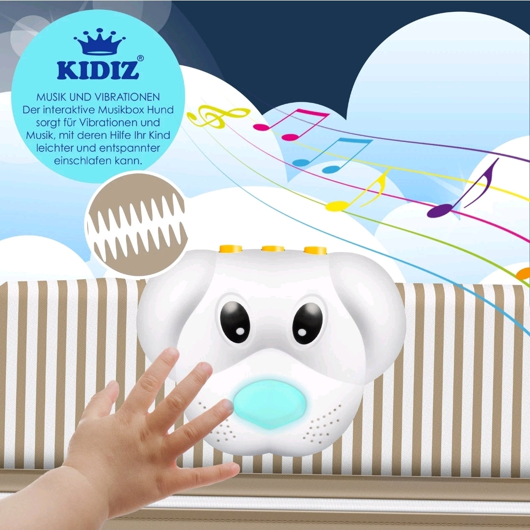 Kidiz® 4 in 1 baby bed travel cot with changing mat mosquito net