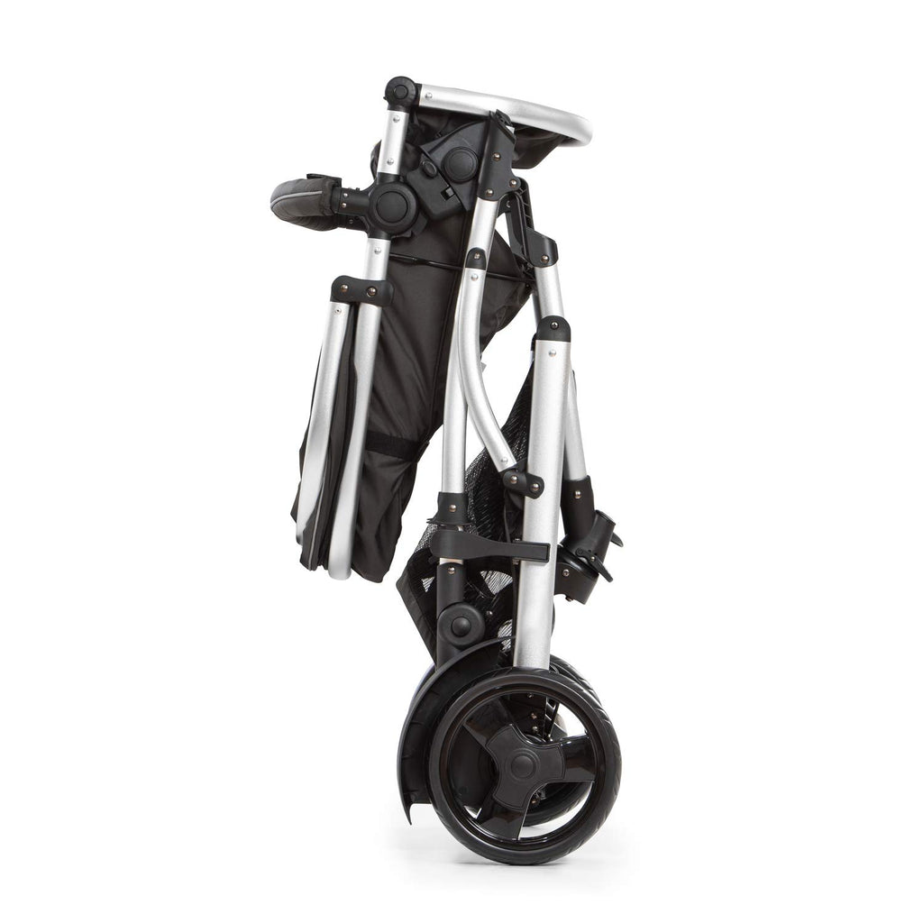Hauck duet 2 double stroller for brothers of different ages, baby carry-on bag convertible into reversible seat, low detachable seat, height-adjustable handlebar, black forest