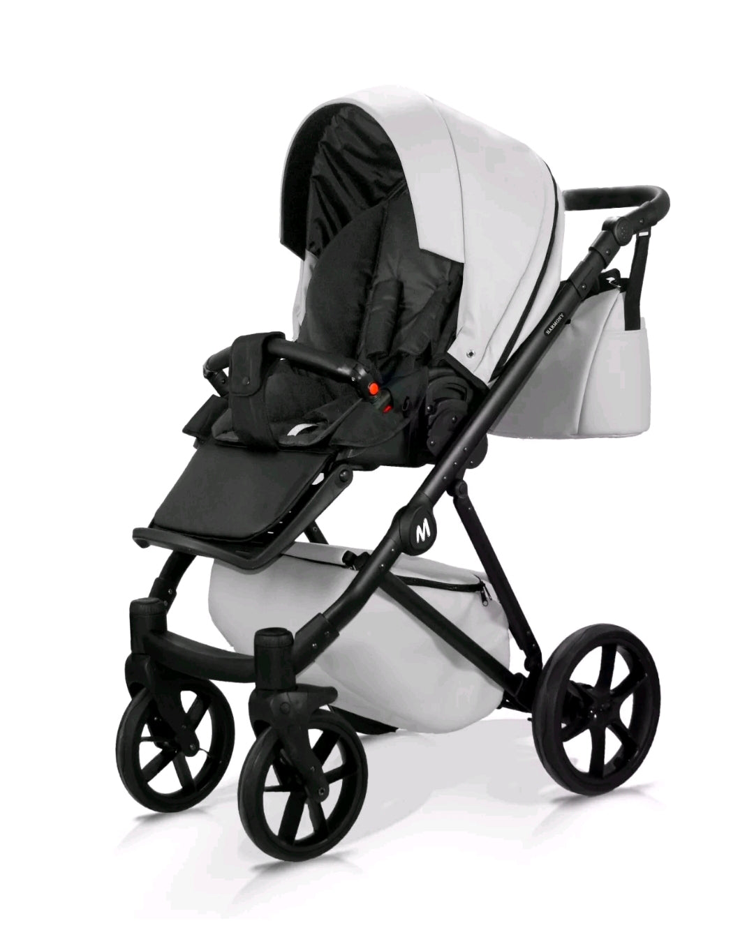 MOMMO HARMONY Kinderwagen 2in1/3in1/4in1 Öko-Leder – Cosmo I-Size-Sitz