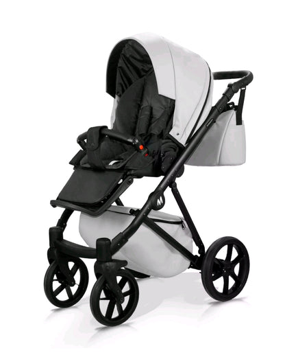 MOMMO HARMONY Kinderwagen 2in1/3in1/4in1 Öko-Leder – Cosmo I-Size-Sitz