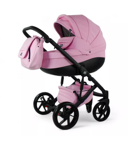 MOMMO AAA Kinderwagen 3 in 1 Öko-Leder – Cosmo I-Size-Sitz