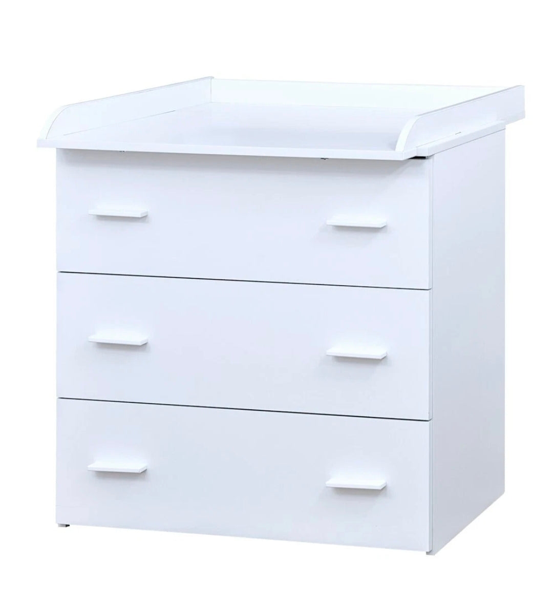 Babyzimmerset 120x60 cm Babybett Wickelkommode  Bettwäsche Komplettset