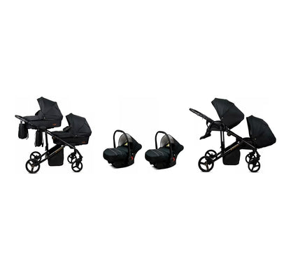 Trailux Duo 3-in-1  Kinderwagen-Set für Zwillinge inkl. Autositz