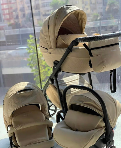 MOMMO FANTASY Kinderwagen 2in1/3in1/4in1 Öko-Leder /Autositz