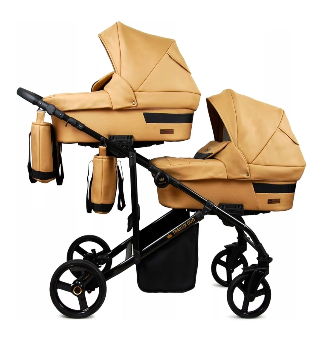 Trailux Duo 3-in-1  Kinderwagen-Set für Zwillinge inkl. Autositz