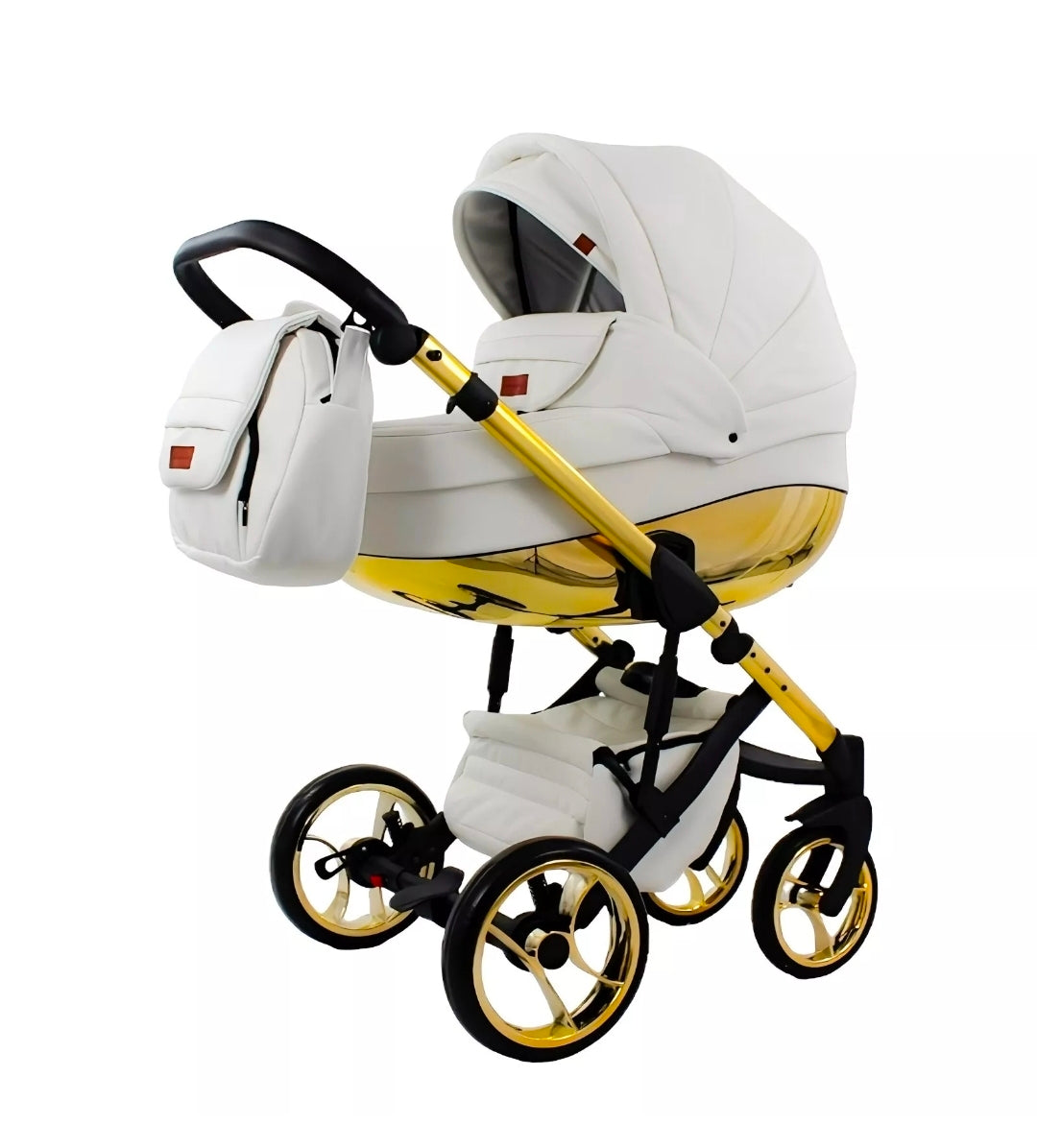MOMMO AAA Kinderwagen 3in1 Öko-Leder – Cosmo I-Size-Sitz