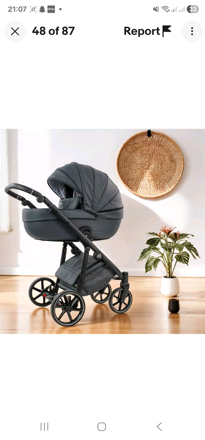 MOMMO FANTASY Kinderwagen 2in1/3in1/4in1 Öko-Leder /Autositz