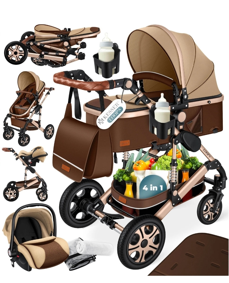 KESSER® Loops 3 in 1 Kombikinderwagen Komplett-Set-Zweite Chance