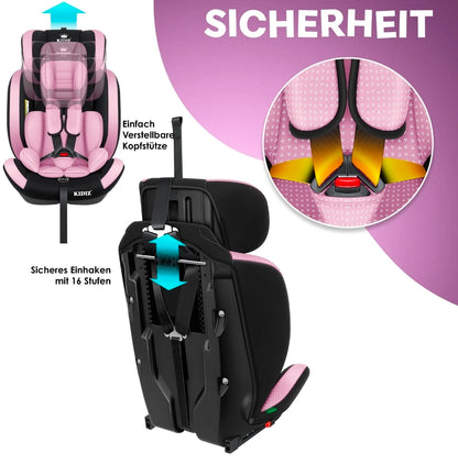 Kinderautositz 9kg-36 kg, 1-12 Jahre, Gruppe 1-2-3 Universal, Isofix