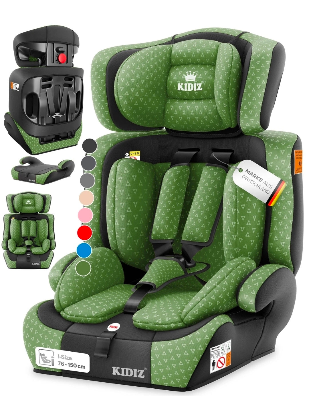 Kinderautositz 2 in 1 Universal 9kg-36 kg, 1-12 Jahre, Gruppe 1-2-3