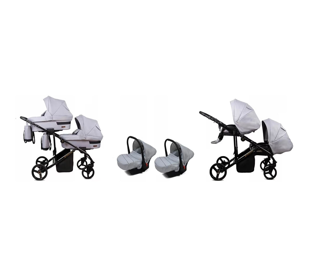Trailux Duo 3-in-1  Kinderwagen-Set für Zwillinge inkl. Autositz