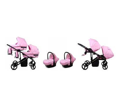 Trailux Duo 3-in-1  Kinderwagen-Set für Zwillinge inkl. Autositz