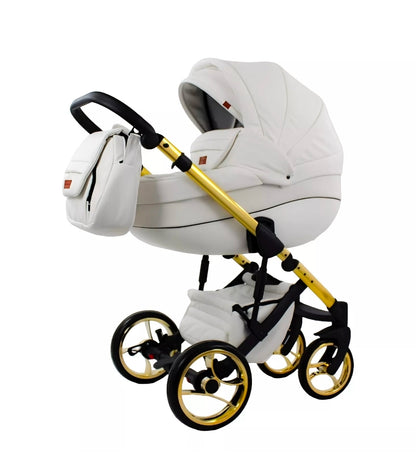 MOMMO AAA Kinderwagen 3 in 1 Öko-Leder – Cosmo I-Size-Sitz