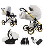 MOMMO AAA Kinderwagen 3 in 1 Öko-Leder – Cosmo I-Size-Sitz