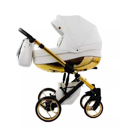 MOMMO AAA Kinderwagen 3 in 1 Öko-Leder – Cosmo I-Size-Sitz