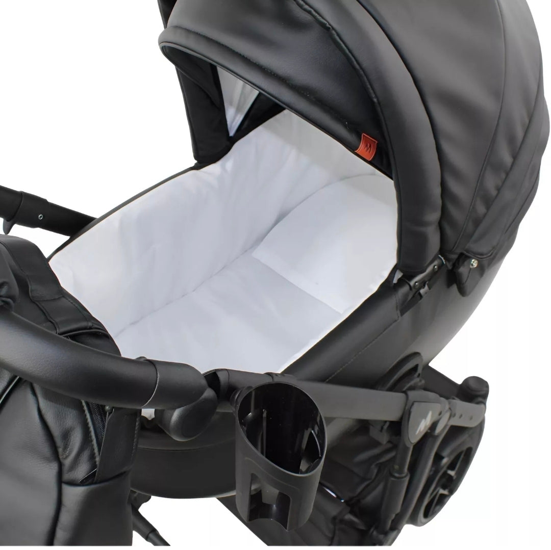 MOMMO AAA Kinderwagen 3 in 1 Öko-Leder – Cosmo I-Size-Sitz