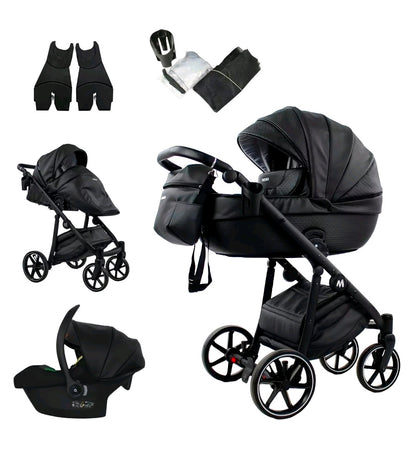 MOMMO FANTASY Kinderwagen 2in1/3in1/4in1 Öko-Leder /Autositz