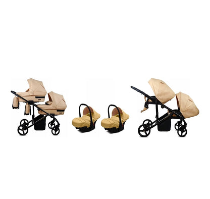 Trailux Duo 3-in-1  Kinderwagen-Set für Zwillinge inkl. Autositz