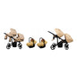Trailux Duo 3-in-1  Kinderwagen-Set für Zwillinge inkl. Autositz