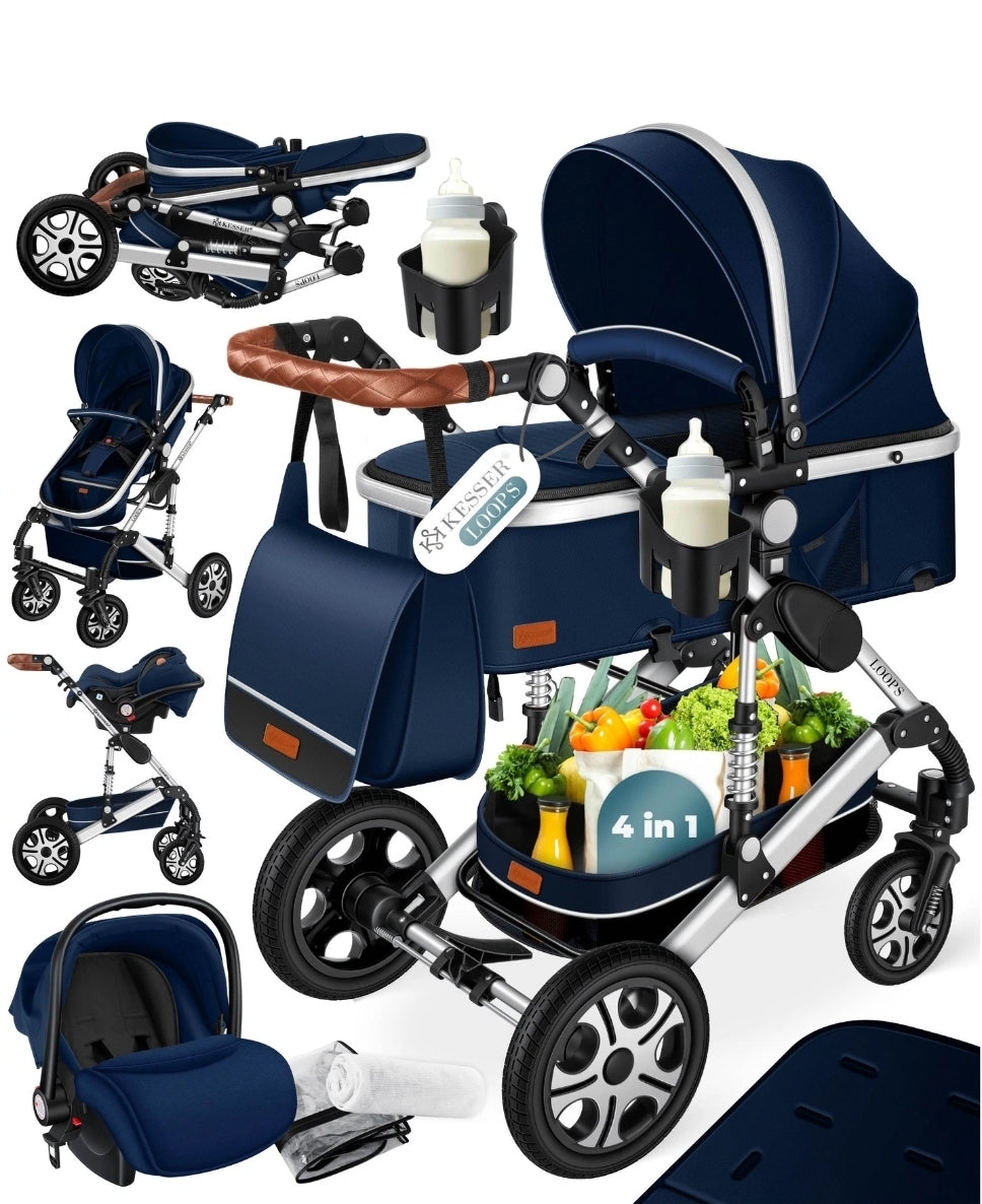 KESSER® Loops 3 in 1 Kombikinderwagen Komplett-Set-Zweite Chance