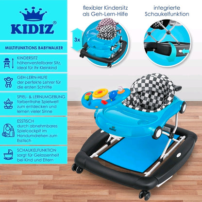KIDIZ® 4in1 Lauflernhilfe Babywalker Auto mit Rollen Licht Musik - Zweite Chance