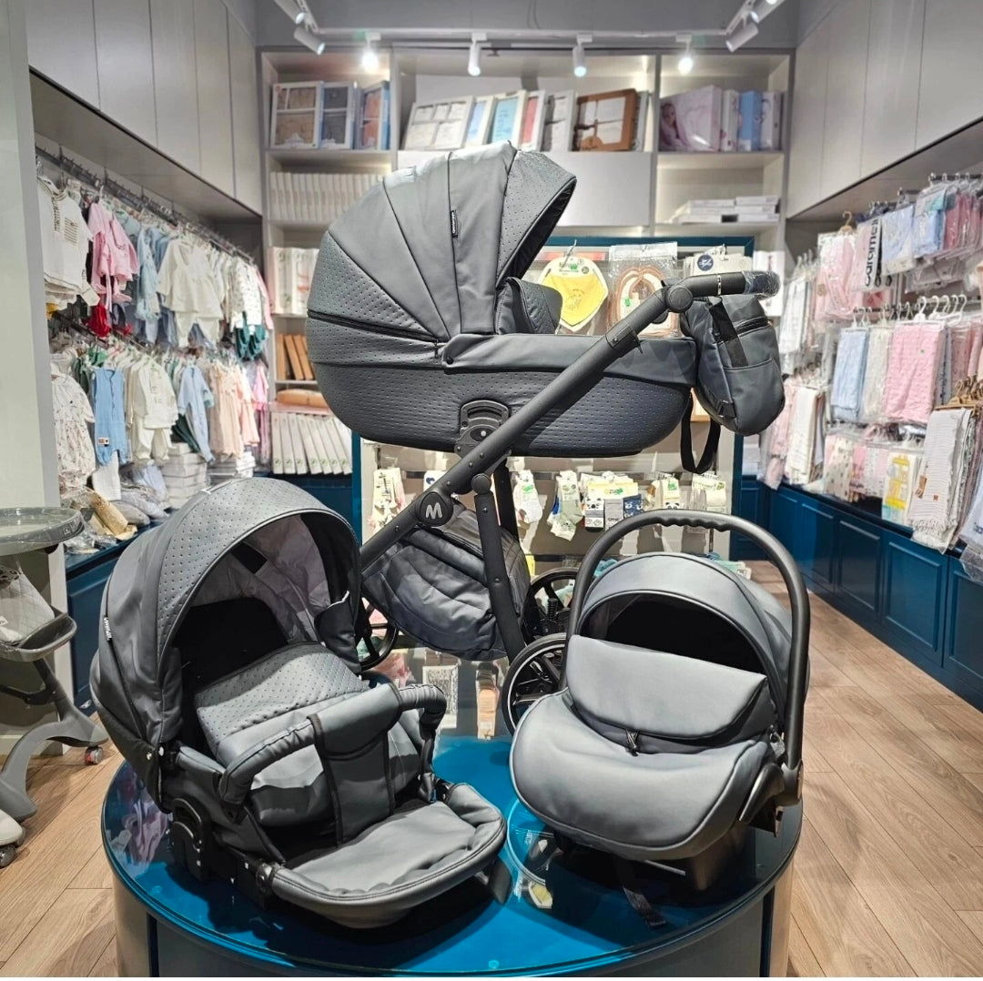 MOMMO FANTASY Kinderwagen 2in1/3in1/4in1 Öko-Leder /Autositz