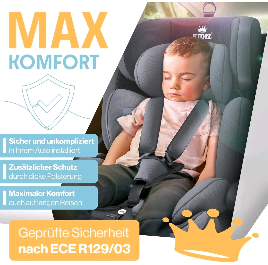 Kinderautositz 2 in 1 Universal 9kg-36 kg, 1-12 Jahre, Gruppe 1-2-3