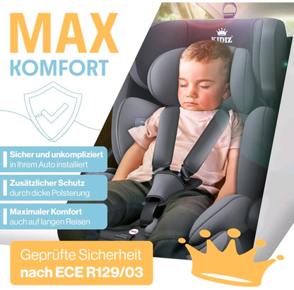 Kinderautositz 2 in 1 Universal 9kg-36 kg, 1-12 Jahre, Gruppe 1-2-3
