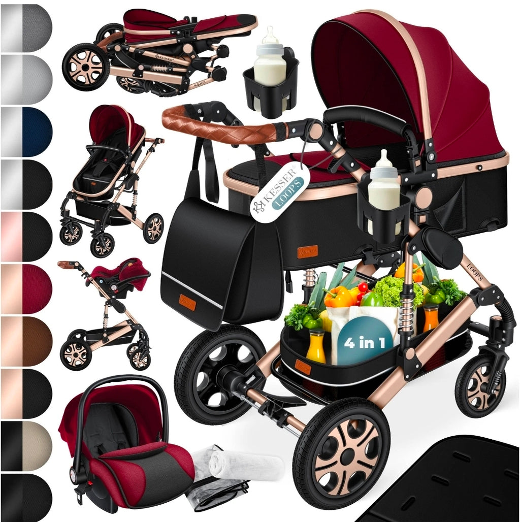 KESSER® Loops 3 in 1 Kombikinderwagen Komplett-Set-Zweite Chance