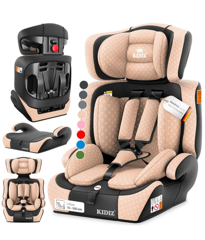 Kinderautositz 2 in 1 Universal 9kg-36 kg, 1-12 Jahre, Gruppe 1-2-3