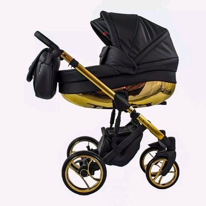 MOMMO AAA Kinderwagen 3 in 1 Öko-Leder – Cosmo I-Size-Sitz