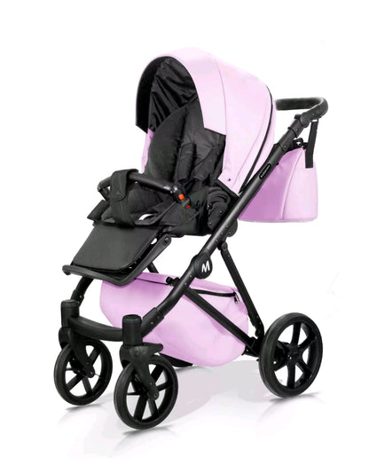 MOMMO HARMONY Kinderwagen 2in1/3in1/4in1 Öko-Leder – Cosmo I-Size-Sitz
