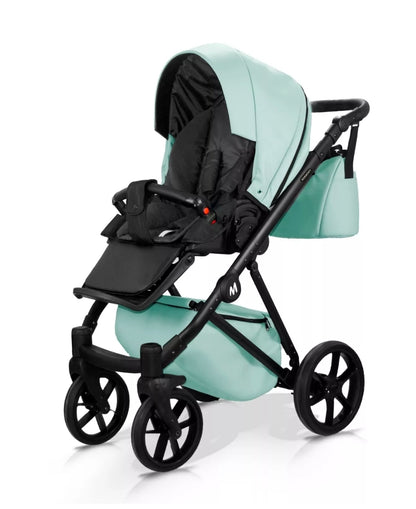 MOMMO HARMONY Kinderwagen 2in1/3in1/4in1 Öko-Leder – Cosmo I-Size-Sitz